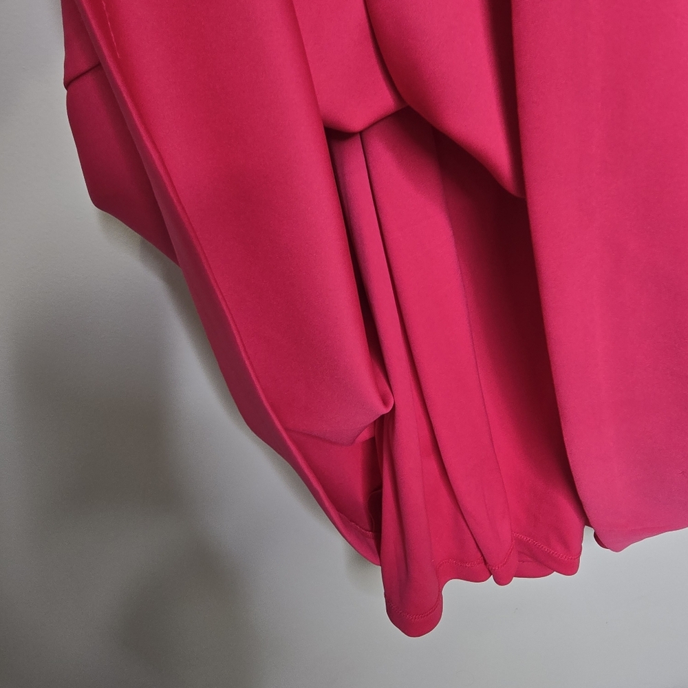 Calvin Klein Hibiscus Pink Fit and Flare Party Dress Size 10 - Picture 6 of 7
